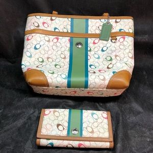 Coach Handbag With Matching Wallet